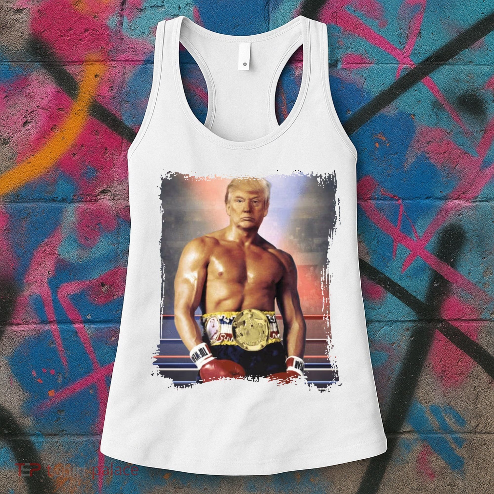 Trump Rocky Boxer Funny Women's Tank Top