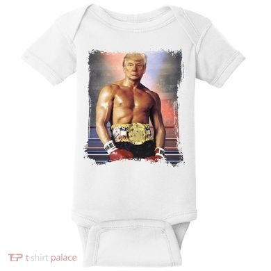Trump Rocky Boxer Funny Baby Bodysuit