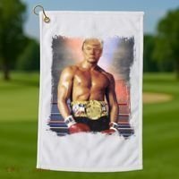 Trump Rocky Boxer Funny Golf Towel thumb 1