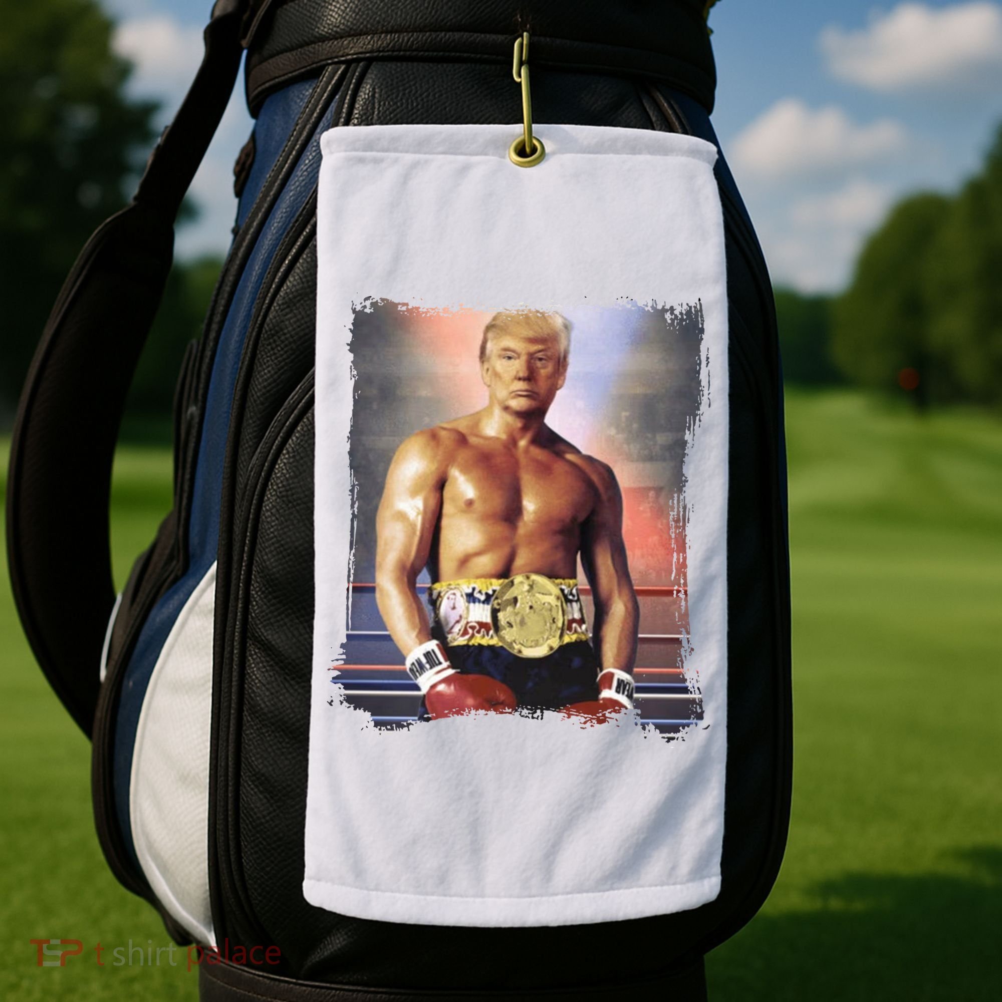 Trump Rocky Boxer Funny Golf Towel
