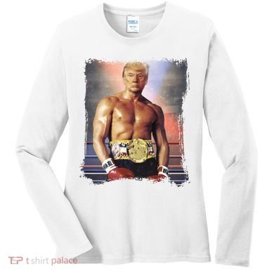 Trump Rocky Boxer Funny Women's Long Sleeve Shirt