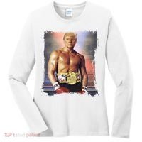 Trump Rocky Boxer Funny Women's Long Sleeve Shirt thumb 0