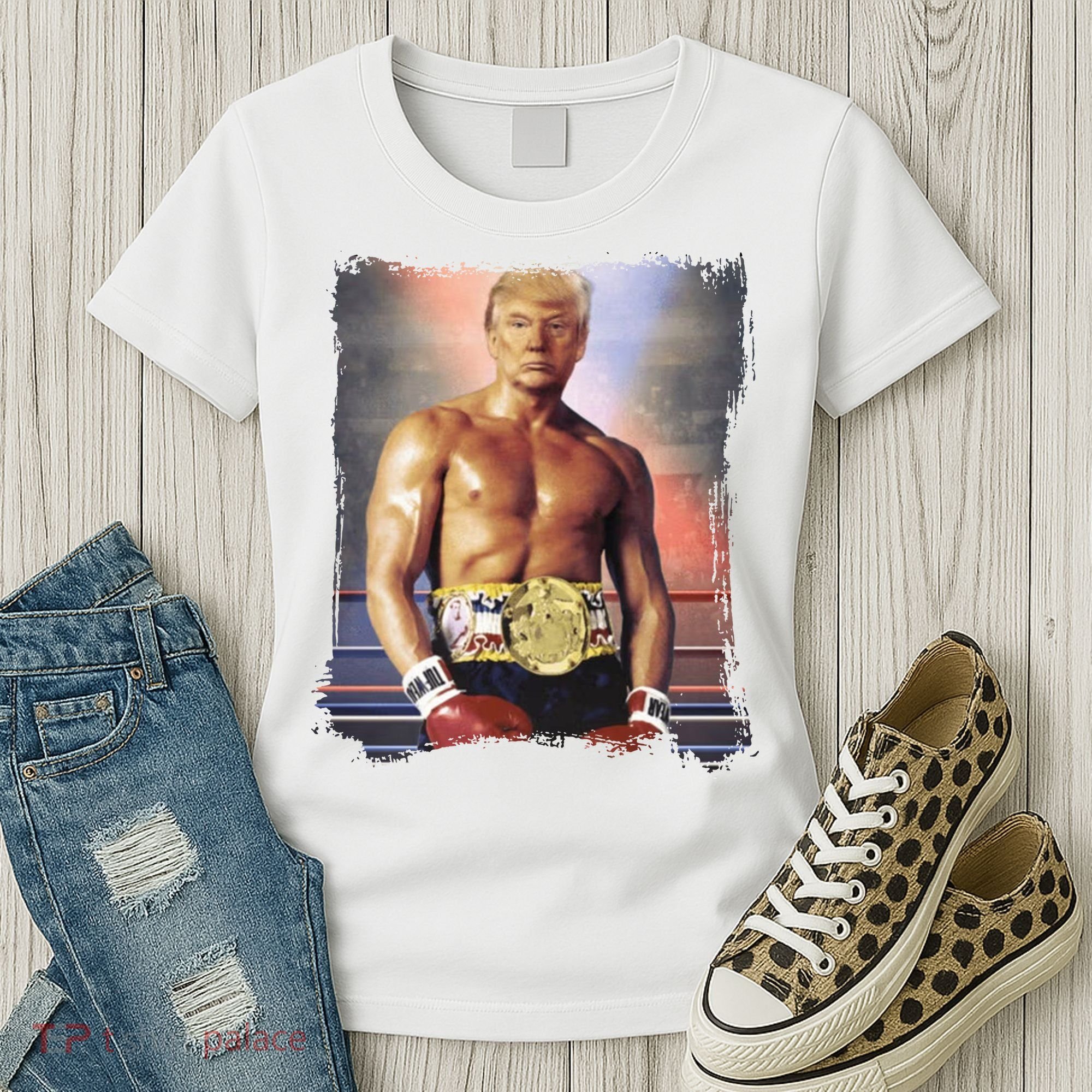 Trump Rocky Boxer Funny Women's T-Shirt