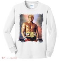 Trump Rocky Boxer Funny Kids Long Sleeve Shirt thumb 0