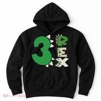 Three Rex Birthday Boy 3rd Dinosaur Birthday Rex Birthday Hoodie thumb 0