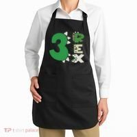Three Rex Birthday Boy 3rd Dinosaur Birthday Rex Birthday Apron thumb 2