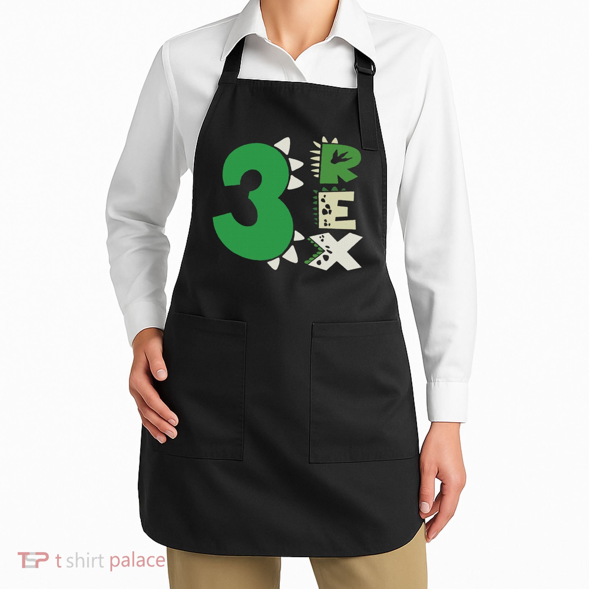 Three Rex Birthday Boy 3rd Dinosaur Birthday Rex Birthday Apron