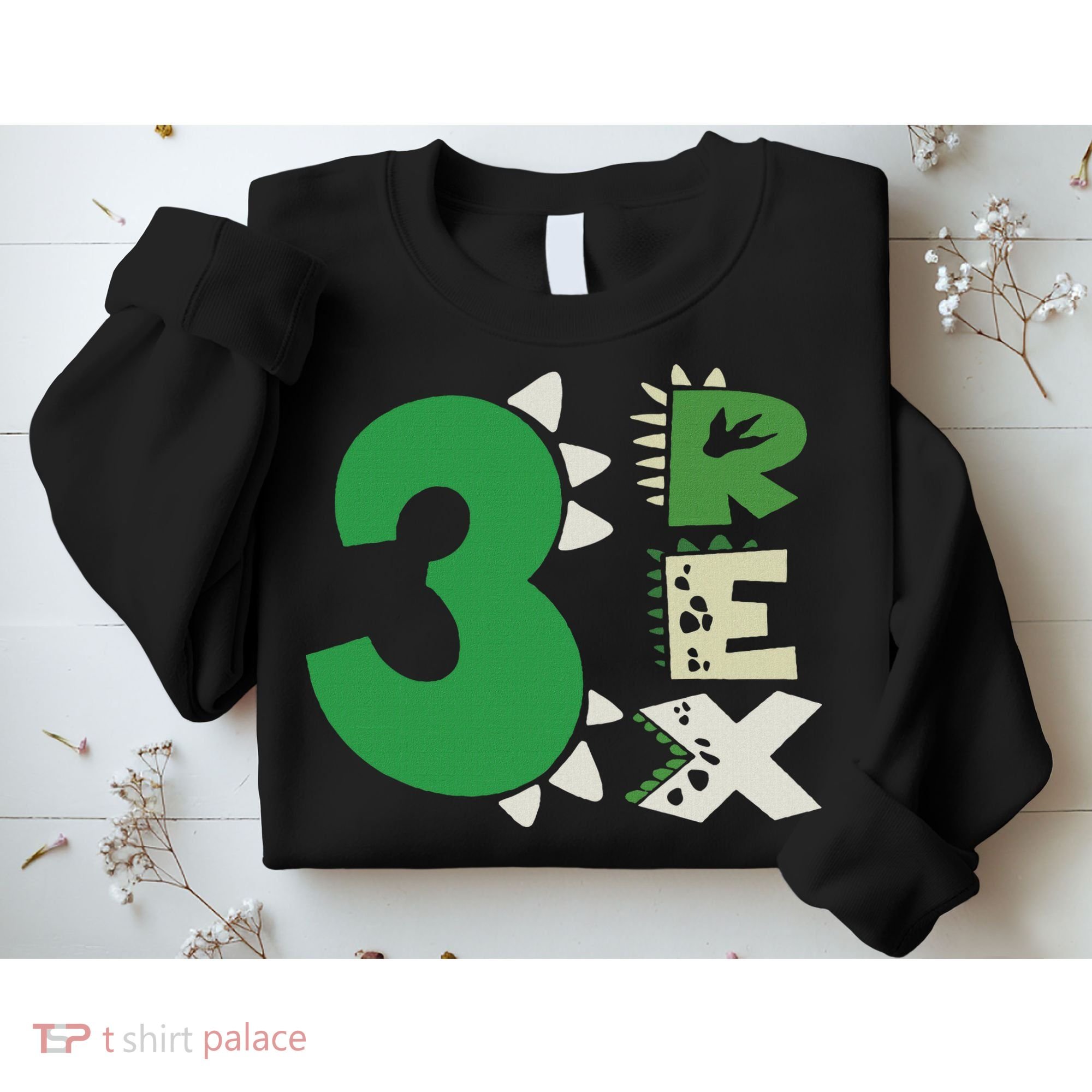 Three Rex Birthday Boy 3rd Dinosaur Birthday Rex Birthday Sweatshirt