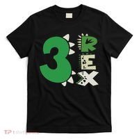 Three Rex Birthday Boy 3rd Dinosaur Birthday Rex Birthday T-Shirt thumb 0