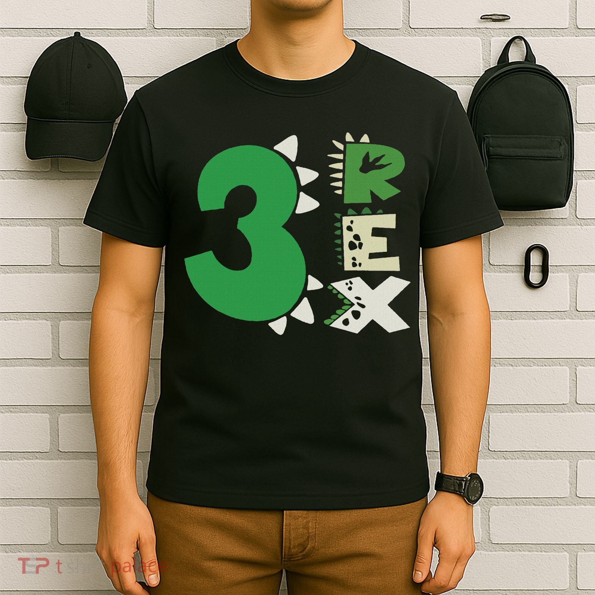 Three Rex Birthday Boy 3rd Dinosaur Birthday Rex Birthday T-Shirt
