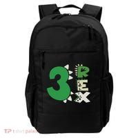 Three Rex Birthday Boy 3rd Dinosaur Birthday Rex Birthday Backpack thumb 0