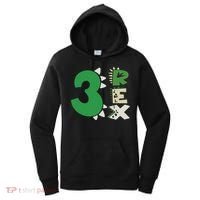 Three Rex Birthday Boy 3rd Dinosaur Birthday Rex Birthday Women's Hoodie thumb 0