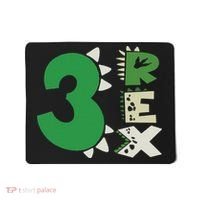 Three Rex Birthday Boy 3rd Dinosaur Birthday Rex Birthday Mousepad thumb 0