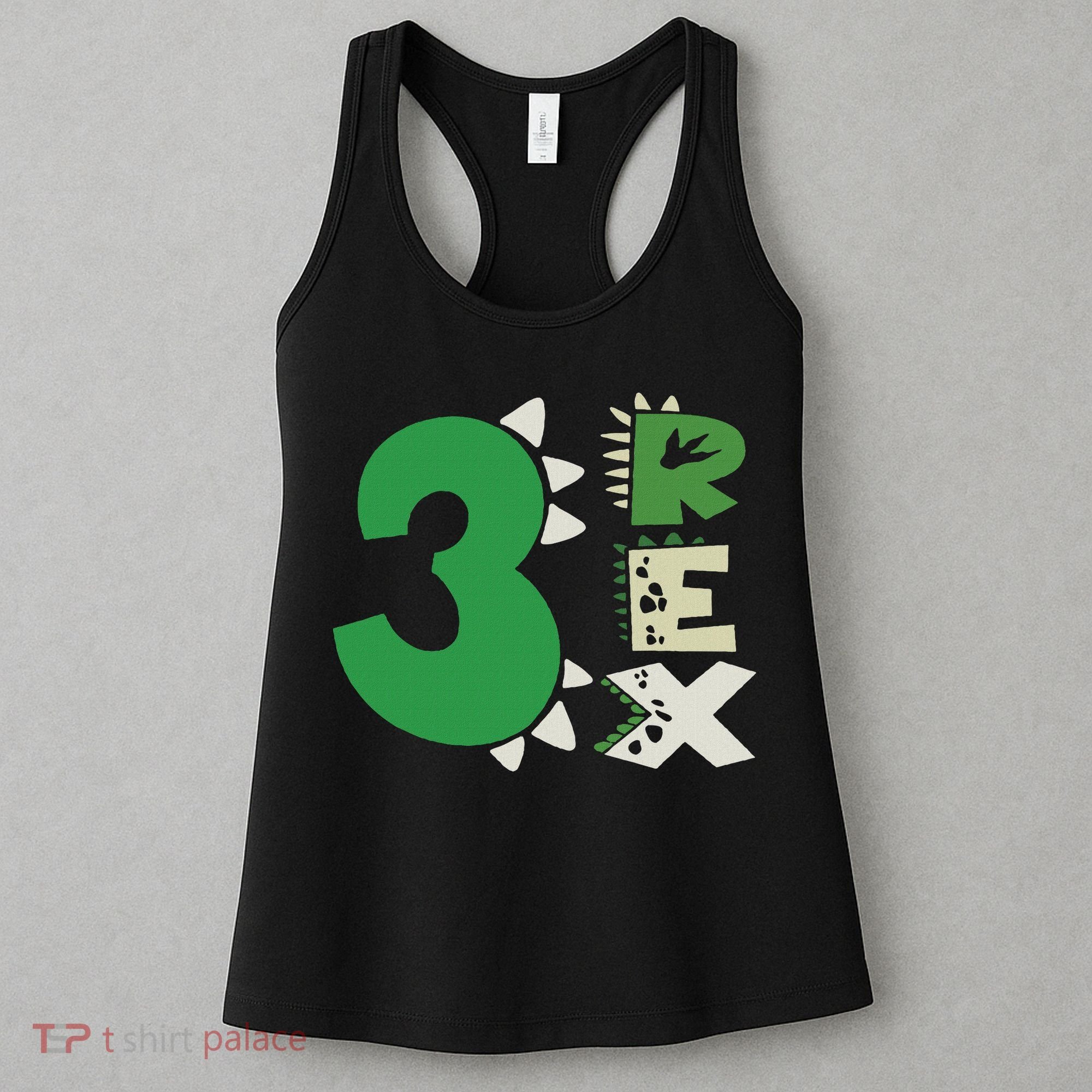 Three Rex Birthday Boy 3rd Dinosaur Birthday Rex Birthday Women's Tank Top