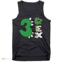 Three Rex Birthday Boy 3rd Dinosaur Birthday Rex Birthday Tank Top thumb 0