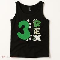 Three Rex Birthday Boy 3rd Dinosaur Birthday Rex Birthday Tank Top thumb 2