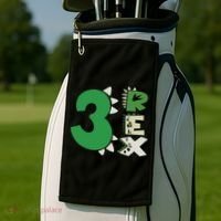 Three Rex Birthday Boy 3rd Dinosaur Birthday Rex Birthday Golf Towel thumb 2