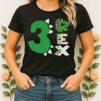 Three Rex Birthday Boy 3rd Dinosaur Birthday Rex Birthday Women's T-Shirt thumb 2