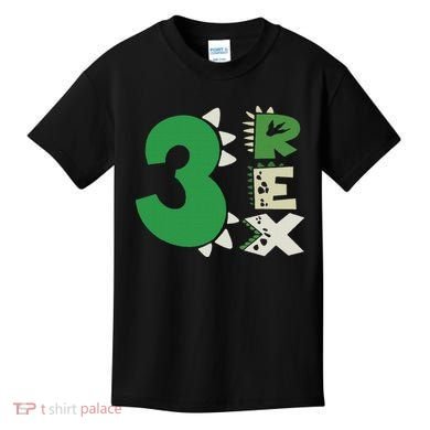 Three Rex Birthday Boy 3rd Dinosaur Birthday Rex Birthday Kids T-Shirt