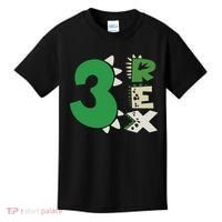 Three Rex Birthday Boy 3rd Dinosaur Birthday Rex Birthday Kids T-Shirt thumb 0
