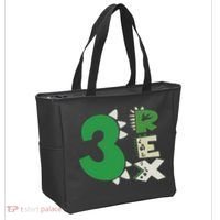Three Rex Birthday Boy 3rd Dinosaur Birthday Rex Birthday Tote Bag thumb 2