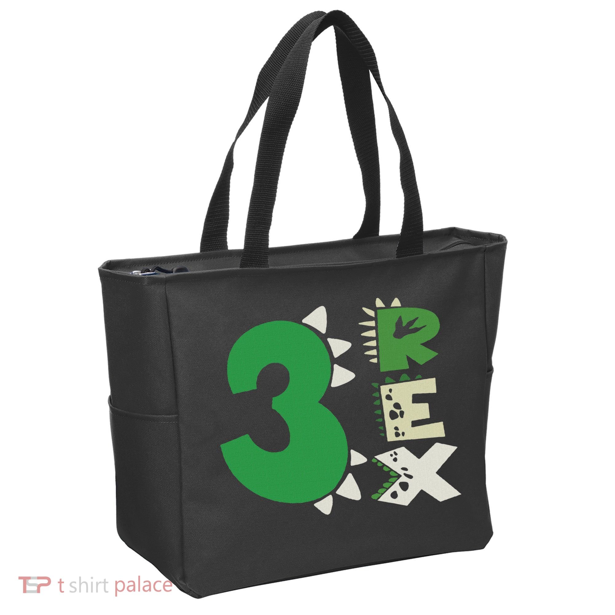Three Rex Birthday Boy 3rd Dinosaur Birthday Rex Birthday Tote Bag