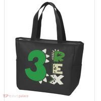 Three Rex Birthday Boy 3rd Dinosaur Birthday Rex Birthday Tote Bag thumb 3