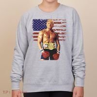 Trump Rocky Boxing Meme Boxer Us Flag Patriot Women's Sweatshirt thumb 0
