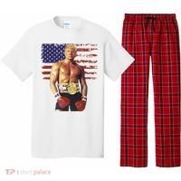Trump Rocky Boxing Meme Boxer Us Flag Patriot Pajama Set thumb 0