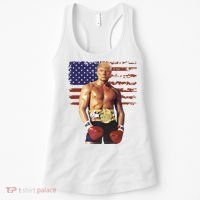 Trump Rocky Boxing Meme Boxer Us Flag Patriot Women's Tank Top thumb 0