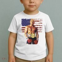 Trump Rocky Boxing Meme Boxer Us Flag Patriot Toddler T-Shirt thumb 2