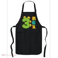 Three Rex Birthday  3rd Dinosaur Birthday Family Apron thumb 0