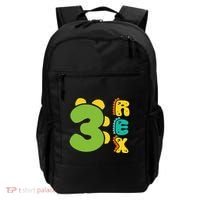 Three Rex Birthday  3rd Dinosaur Birthday Family Backpack thumb 0