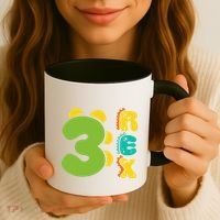 Three Rex Birthday  3rd Dinosaur Birthday Family Coffee Mug thumb 3