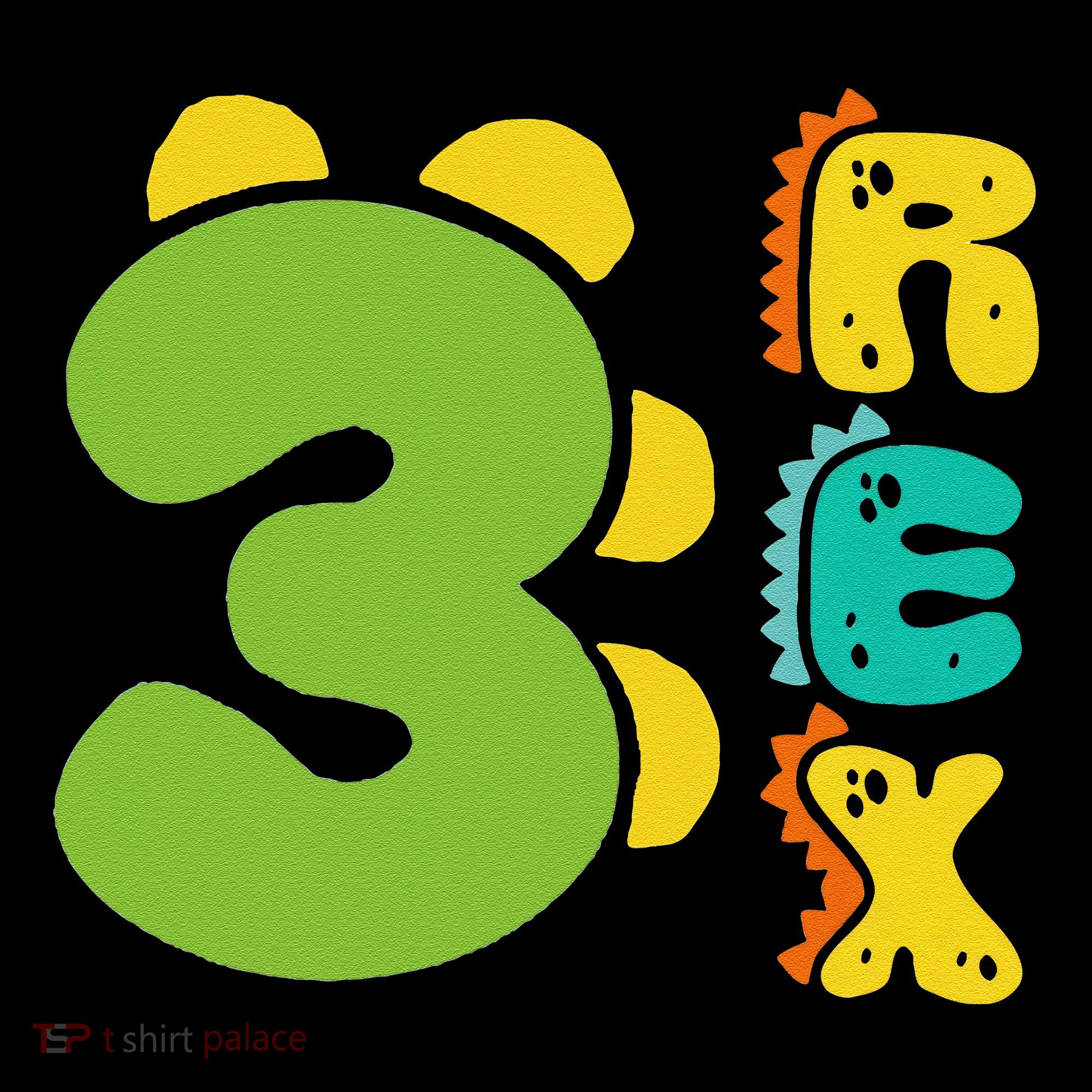 Three Rex Birthday  3rd Dinosaur Birthday Family Coffee Mug