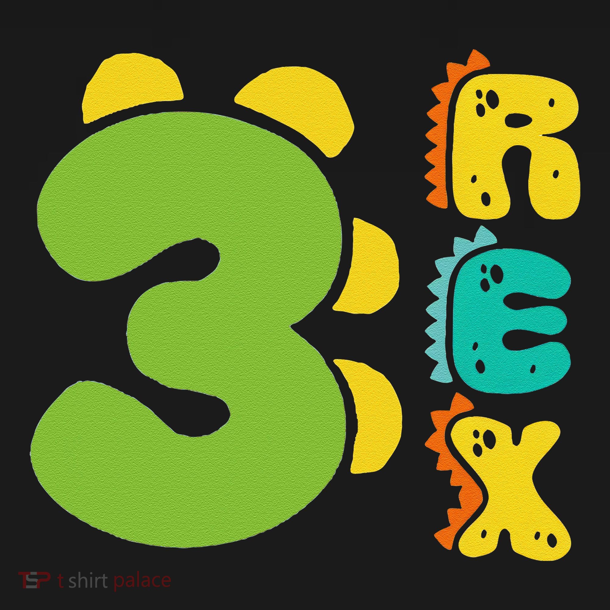 Three Rex Birthday  3rd Dinosaur Birthday Family Coaster