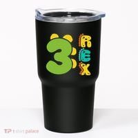 Three Rex Birthday  3rd Dinosaur Birthday Family Tumbler thumb 0