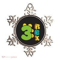 Three Rex Birthday  3rd Dinosaur Birthday Family Ornament thumb 0