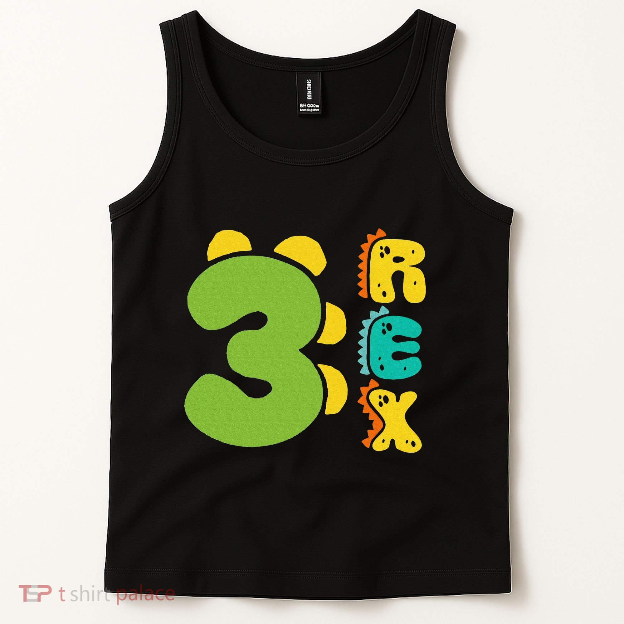 Three Rex Birthday  3rd Dinosaur Birthday Family Tank Top
