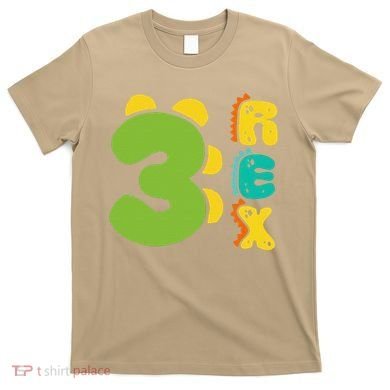 Three Rex Birthday  3rd Dinosaur Birthday Family T-Shirt