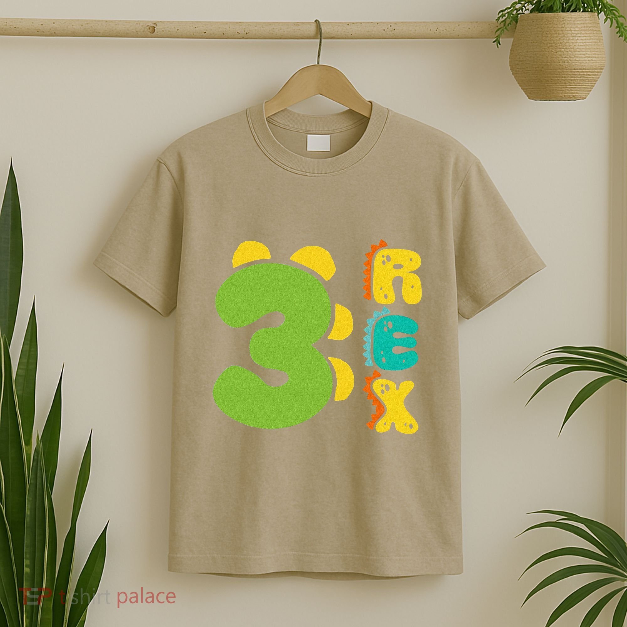 Three Rex Birthday  3rd Dinosaur Birthday Family T-Shirt