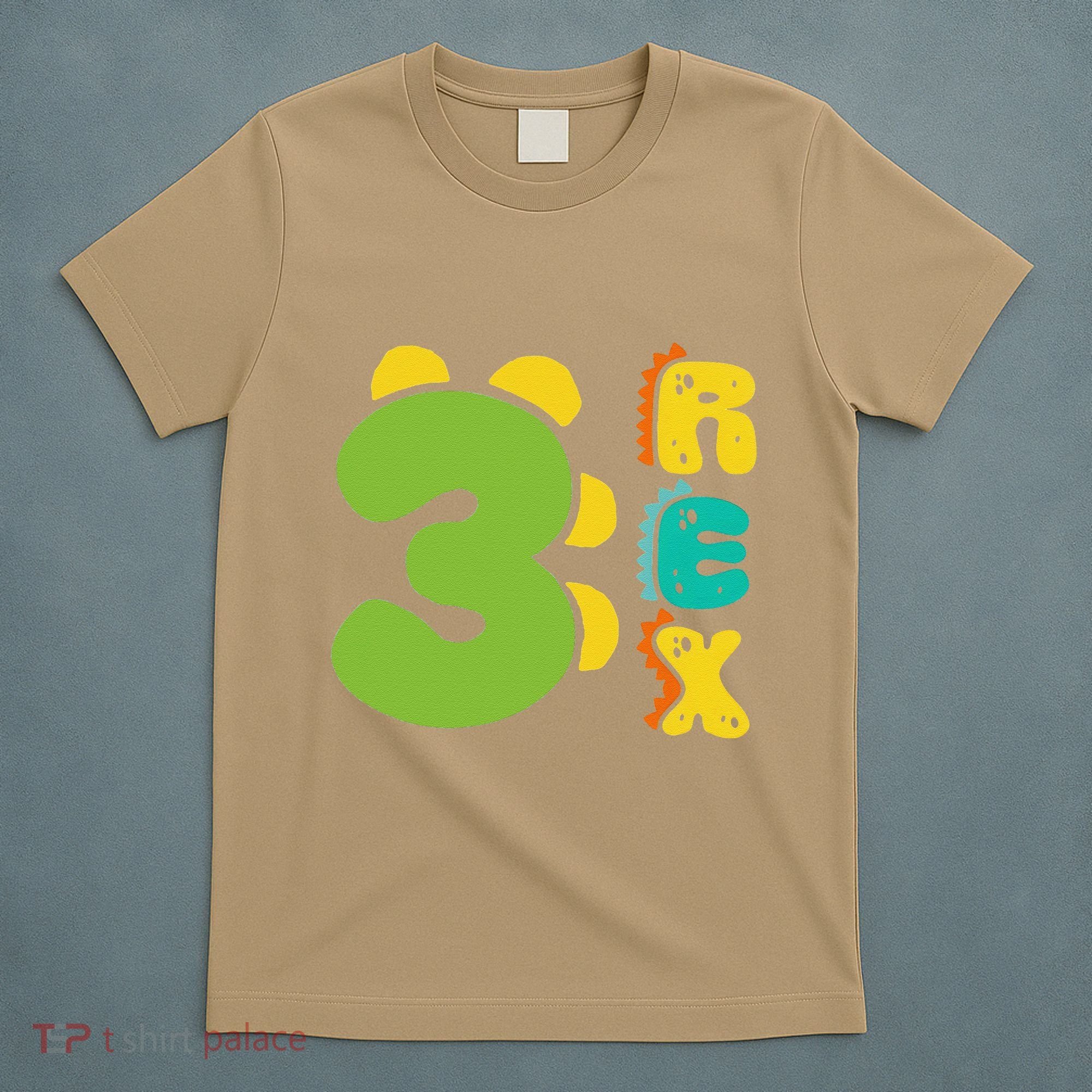 Three Rex Birthday  3rd Dinosaur Birthday Family T-Shirt