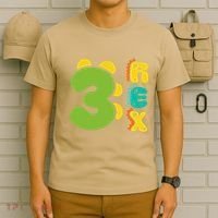 Three Rex Birthday  3rd Dinosaur Birthday Family T-Shirt thumb 6