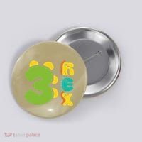 Three Rex Birthday  3rd Dinosaur Birthday Family Button thumb 0