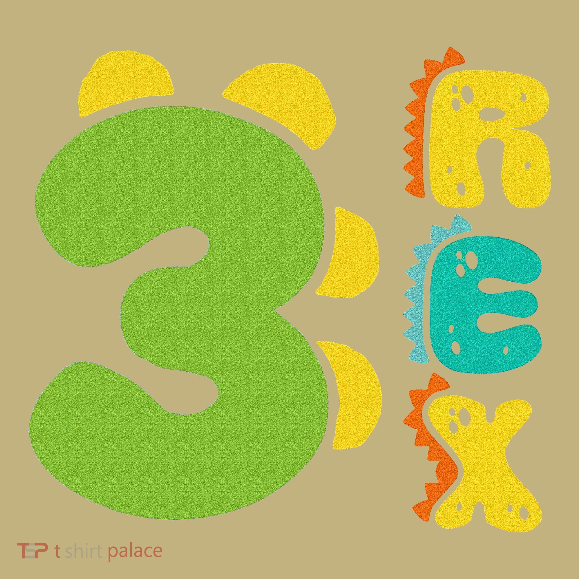 Three Rex Birthday  3rd Dinosaur Birthday Family Mousepad