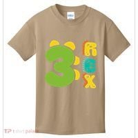 Three Rex Birthday  3rd Dinosaur Birthday Family Kids T-Shirt thumb 0