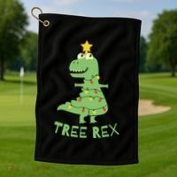 Tree Rex Christmas Golf Towel thumb 1
