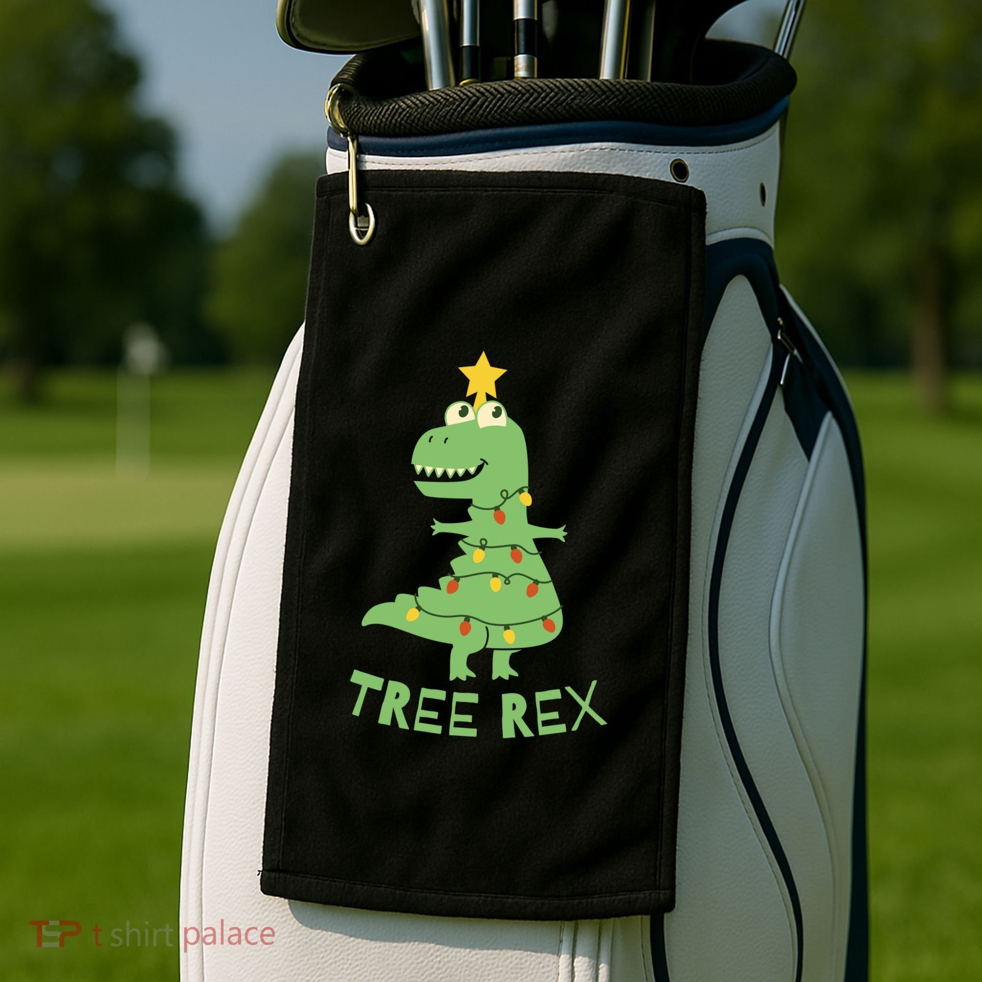 Tree Rex Christmas Golf Towel