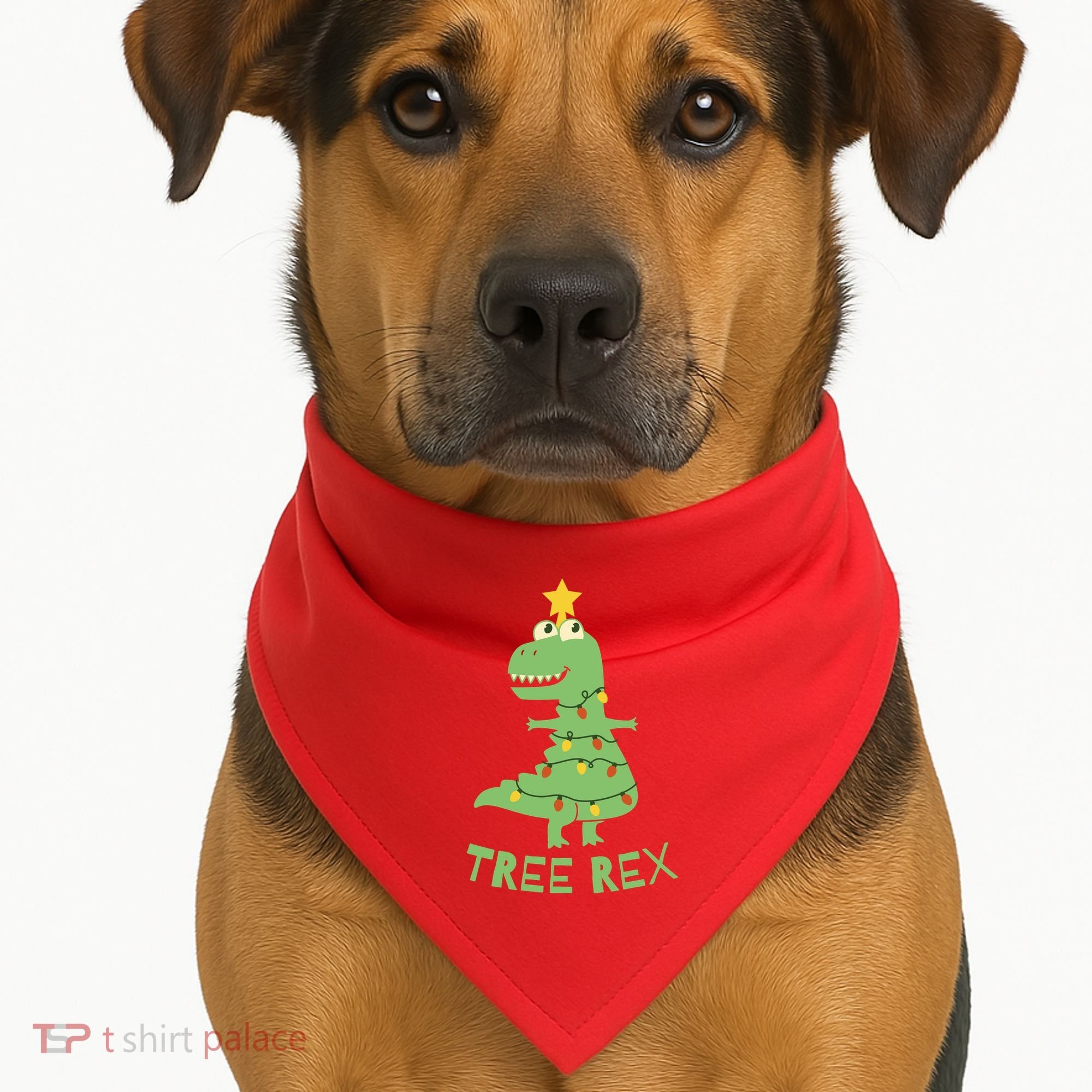 Tree Rex Christmas USA-Made Doggie Bandana