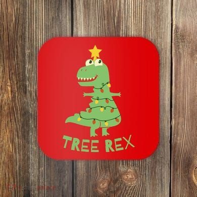 Tree Rex Christmas Coaster